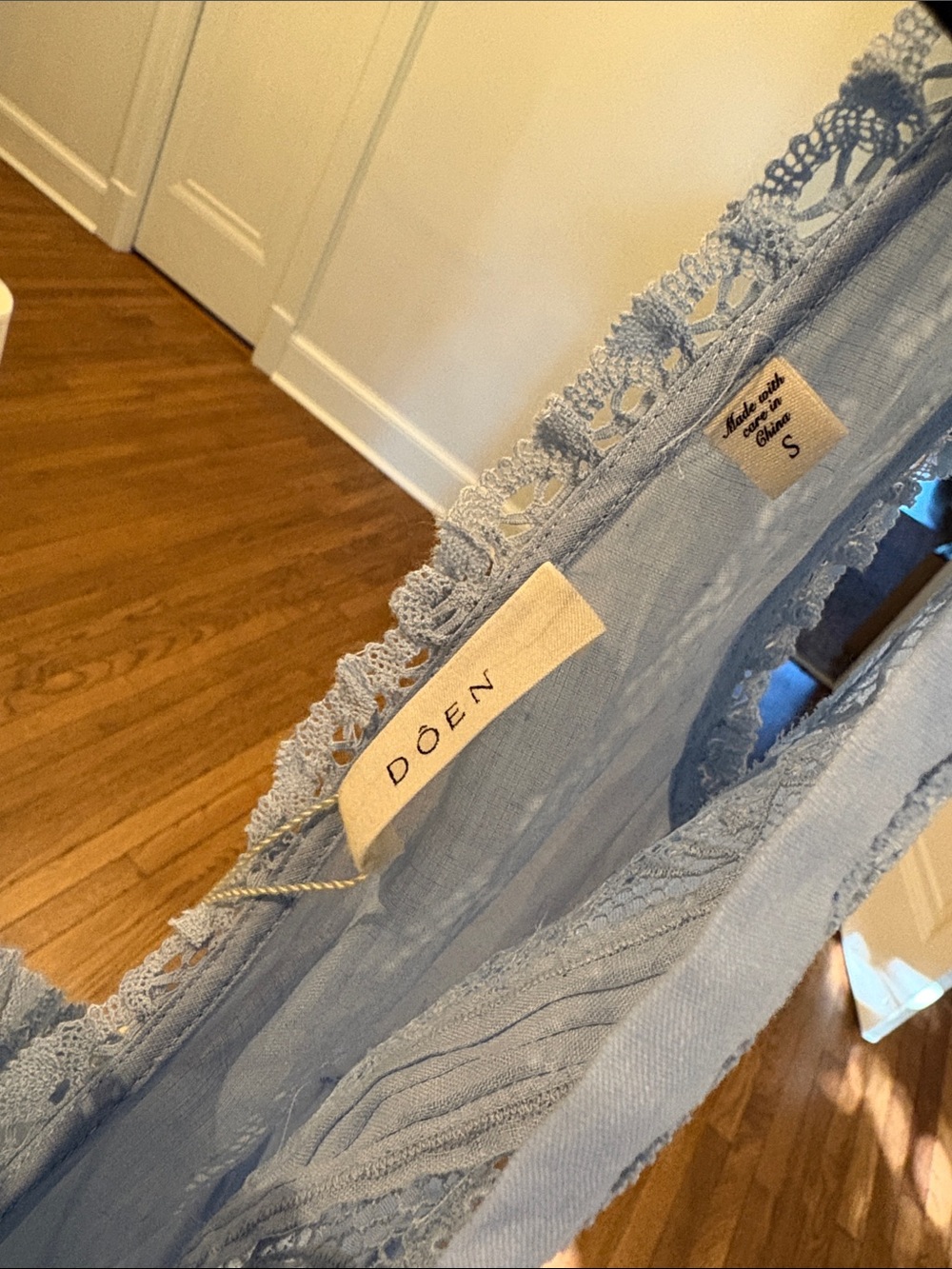 Doen Pale Blue Lace-Trim Maxi Dress - Picture 5 of 6
